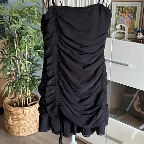 ZARA | Black | RUFFLED FLORAL DRESS - Picture 13 of 16